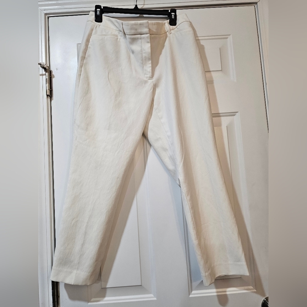 White House Black Market The Slim white trousers size 14